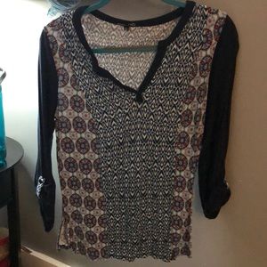 Printed 3/4 Sleeve T shirt material